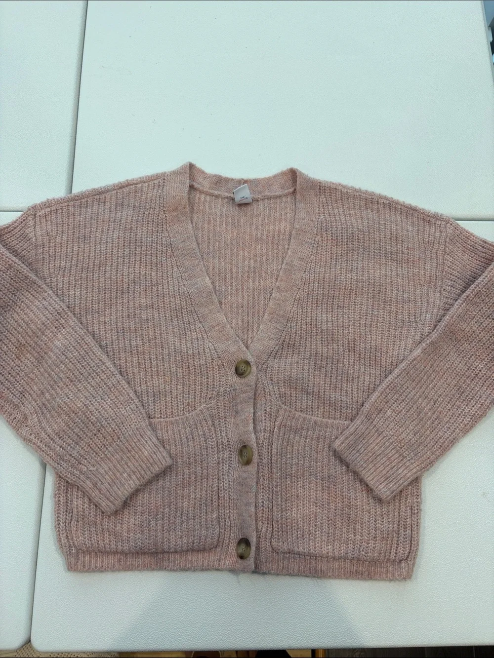 Old Navy Blush Pink V-Neck Button Cardigan